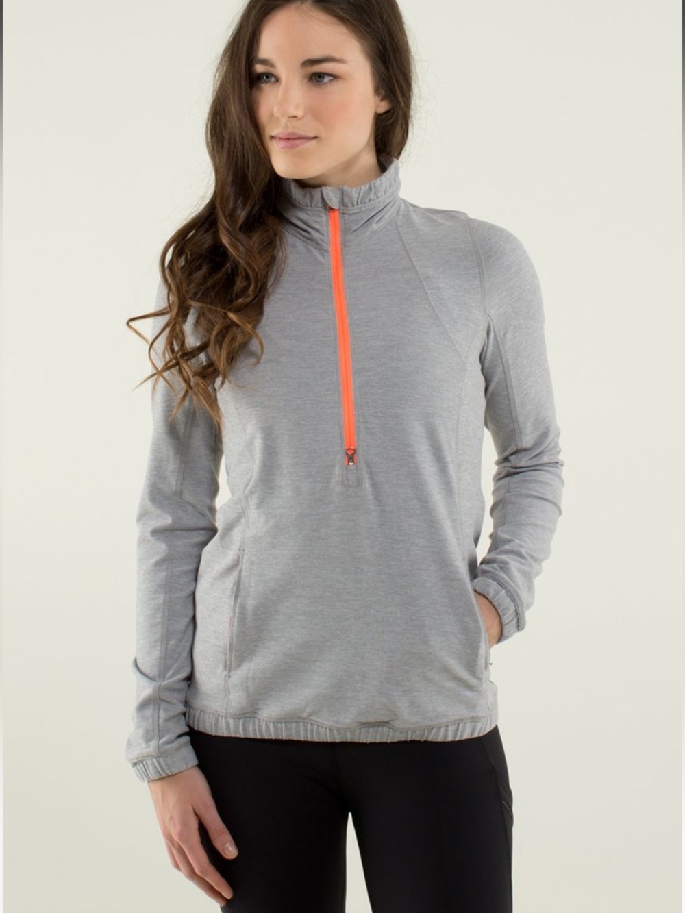 Lululemon Forthright 1/2 Zip
Heathered Medium Grey / Ambient Grey Size 6
